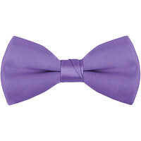 Henry Segal Purple 2" (H) x 4" (W) Wide Clip-On Poly-Satin Bow Tie