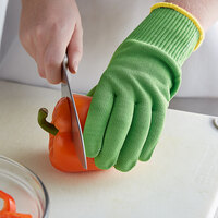 Mercer Culinary M33415GRXS Millennia Colors® Green A4 Level Cut-Resistant Glove - Extra Small