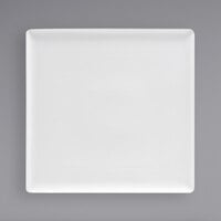 Front of the House DDP067WHP22 Mod 10 3/4 inch Bright White Square Porcelain Plate - 6/Case