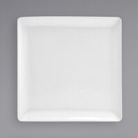 Front of the House DDP022WHP23 Mod 10 inch Bright White Square Porcelain Plate - 12/Case