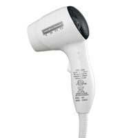 Hamilton Beach 8301 Compact White Wall Mount 2 Speed Hair Dryer with Night Light - 125V, 1500W