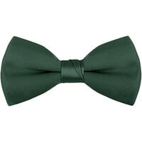 Henry Segal Hunter Green 2" (H) x 4" (W) Wide Clip-On Poly-Satin Bow Tie