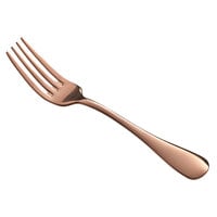 Acopa Vernon Rose Gold 7 1/2 inch 18/0 Stainless Steel Heavy Weight Dinner Fork - 12/Case