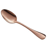 Acopa Vernon Rose Gold 7 7/16 inch 18/0 Stainless Steel Heavy Weight Oval Bowl Dinner / Dessert Spoon - 12/Case