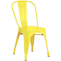 Lancaster Table & Seating Alloy Series Yellow Outdoor Cafe Chair