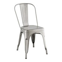 Lancaster Table & Seating Alloy Series Clear Coat Indoor Cafe Chair