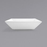 Front of the House DBO087WHP22 Kyoto 96 oz. Bright White Square Porcelain Bowl - 6/Case