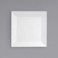 Front of the House SPT031WHP11 Kyoto 12 3/4" Bright White Square Porcelain Platter - 4/Case