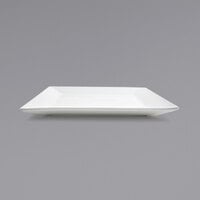 Front of the House SPT031WHP11 Kyoto 12 3/4 inch Bright White Square Porcelain Platter - 4/Case