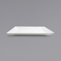 Front of the House DDP005WHP23 Kyoto 10 3/4 inch Bright White Square Porcelain Plate - 12/Case