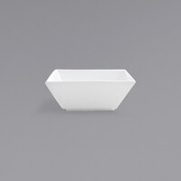 Front of the House DBO152WHP23 Kyoto 10 oz. Bright White Square Porcelain Bowl - 12/Case