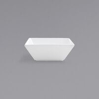 Front of the House DBO034WHP13 Kyoto 17 oz. Bright White Square Porcelain Bowl - 12/Case