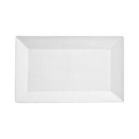 Front of the House Kyoto 14" x 9" Bright White Rectangular Porcelain Plate - 6/Case