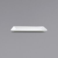 Front of the House DAP001WHP23 Kyoto 9 inch x 5 inch Bright White Rectangular Porcelain Plate - 12/Case