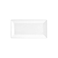Front of the House Kyoto 9" x 5" Bright White Rectangular Porcelain Plate - 12/Case