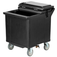 Carlisle IC225403 Black Cateraide 125 lb. Mobile Ice Bin with 4 Swivel Casters