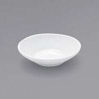 Front of the House DSD030WHP23 Kyoto 2 oz. Bright White Round Porcelain Sauce Dish - 12/Case