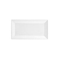 Front of the House Kyoto 11" x 6" Bright White Rectangular Porcelain Plate - 12/Case
