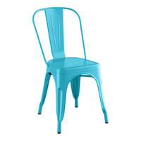 Lancaster Table & Seating Alloy Series Arctic Blue Outdoor Cafe Chair