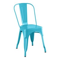 Lancaster Table & Seating Alloy Series Turquoise Outdoor Cafe Chair