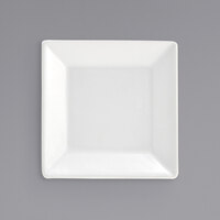 Front of the House DAP002WHP23 Kyoto 5" Bright White Square Porcelain Plate   - 12/Case