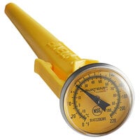 AvaTemp 5 inch HACCP Pocket Probe Dial Thermometer with Calibration Wrench (Yellow / Poultry)