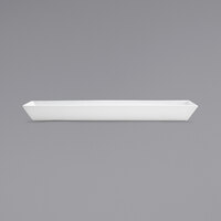 Front of the House SPT012WHP22 Kyoto 14 3/4" x 3" Bright White Rectangular Porcelain Server - 6/Case