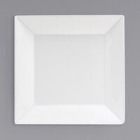 Front of the House DDP055WHP22 Kyoto 9 inch Bright White Square Porcelain Plate - 6/Case