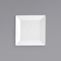 Front of the House DAP011WHP13 Kyoto 8 1/2" Bright White Square Porcelain Plate - 12/Case