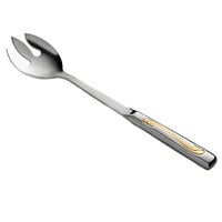 Vollrath 46646 Windway 12 1/4" 18/8 Stainless Steel Hollow Handle Notched Serving Spoon with Mirror Finish
