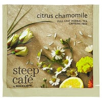 Steep Cafe By Bigelow Citrus Chamomile Tea Pyramid Sachets - 50/Case