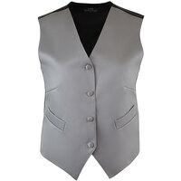 Henry Segal Women's Customizable Gray Satin Server Vest - 2XL