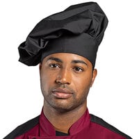 Uncommon Threads Black Customizable Poplin Chef Hat 0100