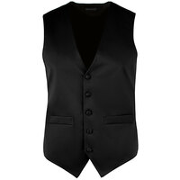 Henry Segal Men's Customizable Black Satin Server Vest - 4XL