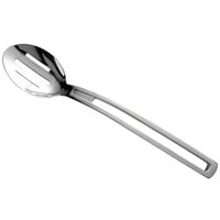 Vollrath 46743 Miramar 11 7/16 inch Stainless Steel Open Handle Slotted Serving Spoon