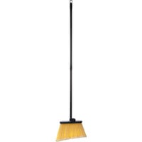 Carlisle 4686500 12" Duo Sweep Medium Duty Angled Broom with Flagged Bristlesand 48" Handle