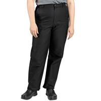 Uncommon Threads 4013 Unisex Black Customizable Straight Leg Chef Pants - 28 inch
