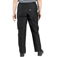 Uncommon Threads 4013 Unisex Black Customizable Straight Leg Chef Pants - 28 inch