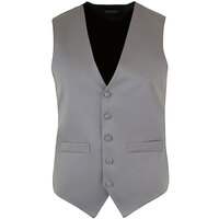 Henry Segal Men's Customizable Gray Satin Server Vest - 2XL