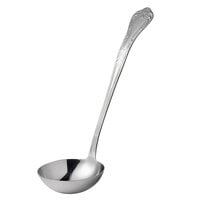 Vollrath 46944 4 oz. One-Piece Stainless Steel Embossed Ladle with Scroll Design