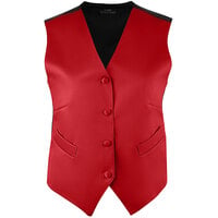 Henry Segal Women's Customizable Red Satin Server Vest