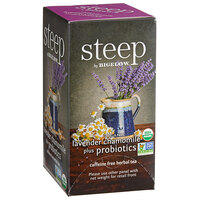 Steep By Bigelow Organic Lavender Chamomile Herbal Tea with Probiotics Tea Bags - 18/Box