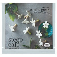 Steep Cafe By Bigelow Organic Jasmine Green Tea Pyramid Sachets - 50/Case