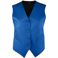 Henry Segal Women's Customizable Blue Satin Server Vest - 2XL