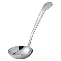 Vollrath 46942 2 oz. One-Piece Stainless Steel Embossed Ladle with Scroll Design