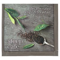 Steep Cafe By Bigelow English Breakfast Decaffeinated Tea Pyramid Sachets - 50/Case