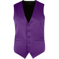 Henry Segal Men's Customizable Purple Satin Server Vest