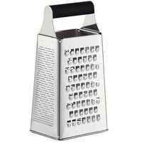 Mercer Culinary M35420 MercerGrates™ 9" 4-Sided Stainless Steel Box Grater with Black Handle