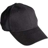 Henry Segal Customizable 6-Panel Black Cap with Mesh Back, Moisture Wicking Band, and UV Protection