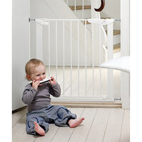 L.A. Baby SG-PP114-W BabyDan Premier 28 15/16 inch to 36 3/4 inch White Pressure Mount Safety Gate with 2 Extensions